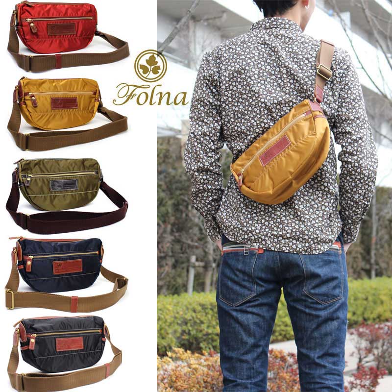Folna ショルダーバッグ Sサイズ 半円 ナイロン×牛革 フォルナ Folna ショルダーバッグ Sサイズ 半円 ナイロン×牛革 フォルナ