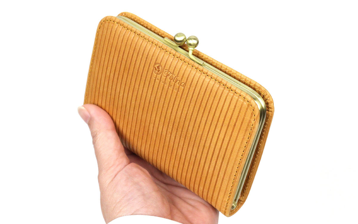 財布・ケース・小物入れ na Folna がま口財布 カードケース フォルナ ヌメストライプ ボックス型