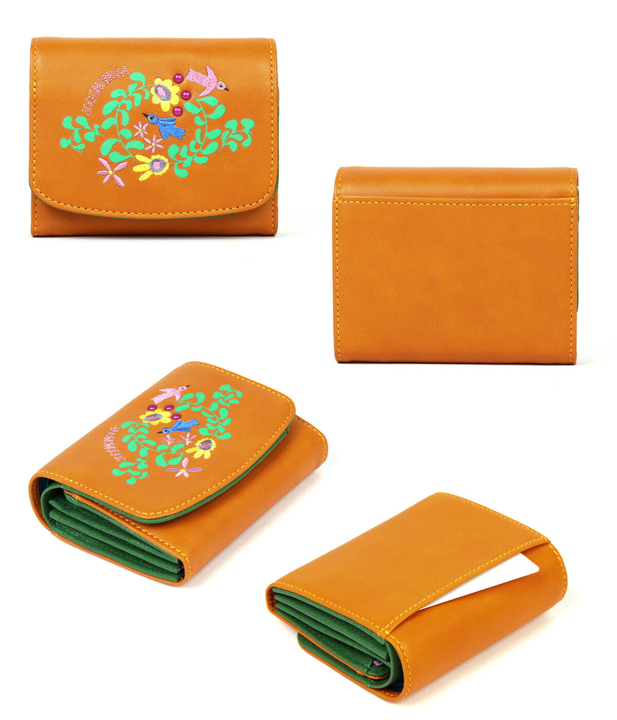 Sybilla 二つ折り財布 刺繍 花 jocomomola ホコモモラ タリファ Sybilla 二つ折り財布 刺繍 花 jocomomola ホコモモラ タリファ