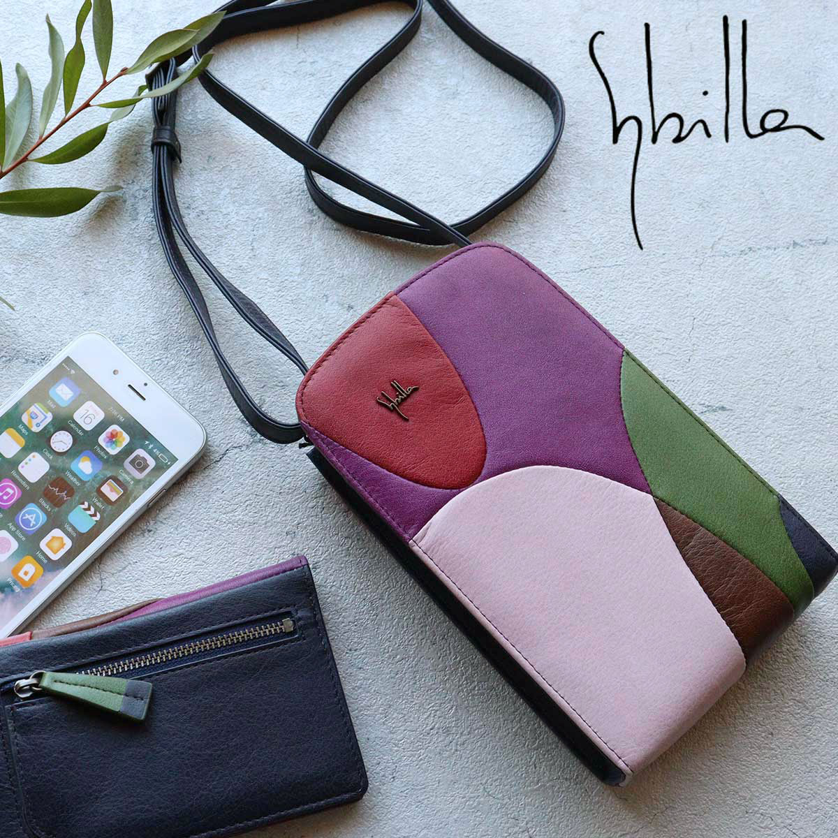 Sybilla（シビラ） ミニショルダーバッグ スマホポーチ パッチワーク