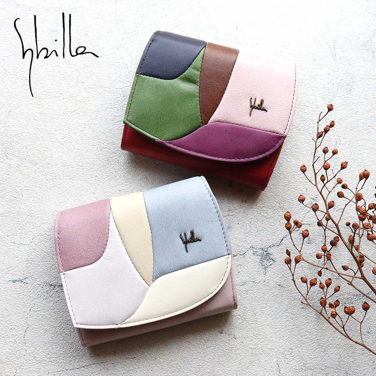 glamb 【新品未使用】二つ折り財布 マルチカラー グラム/glamb GAUDY ラウンドファスナー 二つ折り財布 - マルチ 折