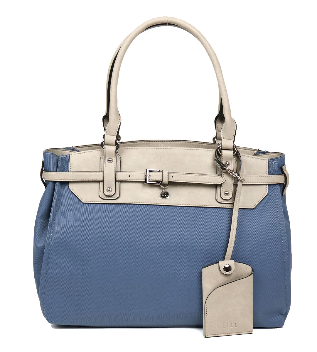 ELLE（エル） A4トートバッグ ビジネスバッグ ナイロン×合成皮革