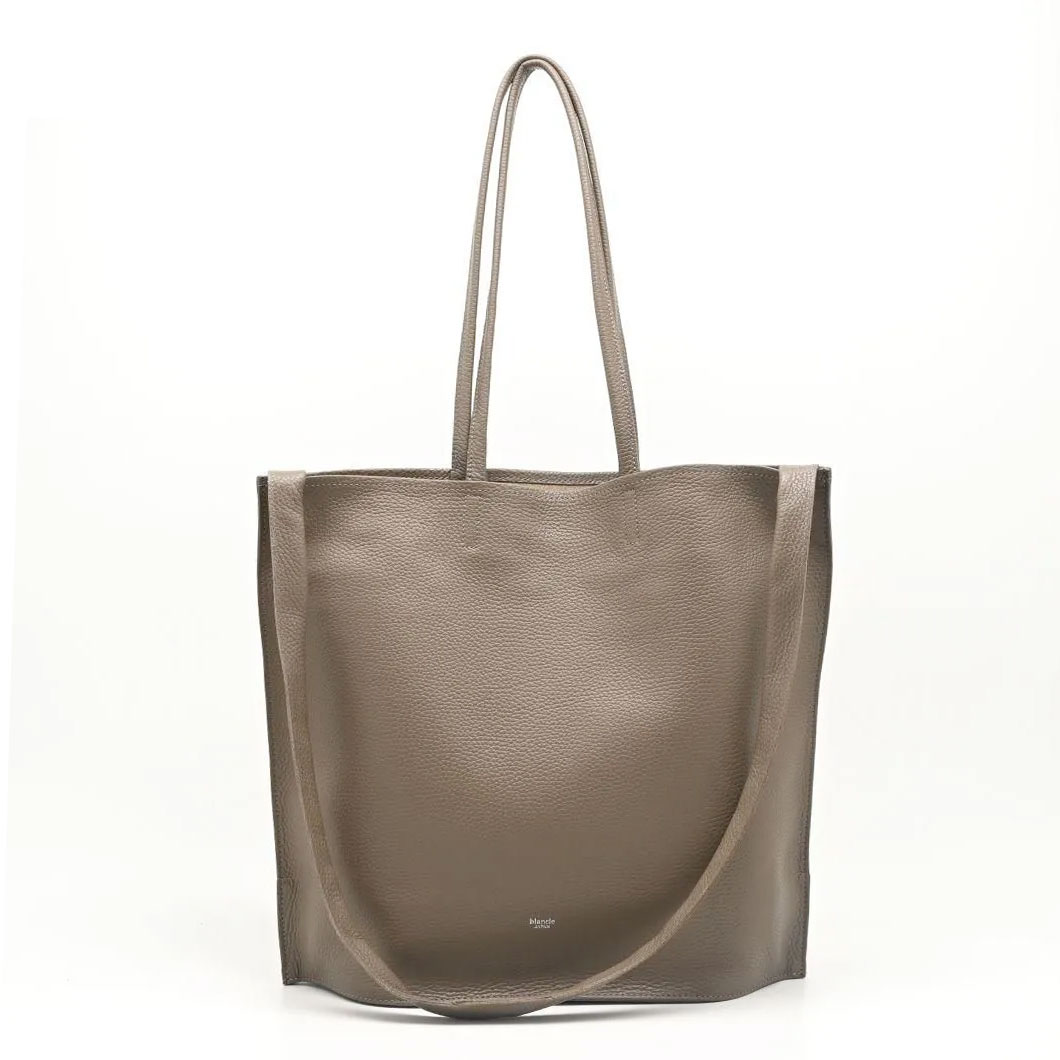 2WAYバッグ A4 トート 薄マチ 斜め掛け 本革 イタリーシュリンクレザー blancle ブランクレ S.LEATHER GUSSETTE 2WAY BAG 日本製 bc1371の画像