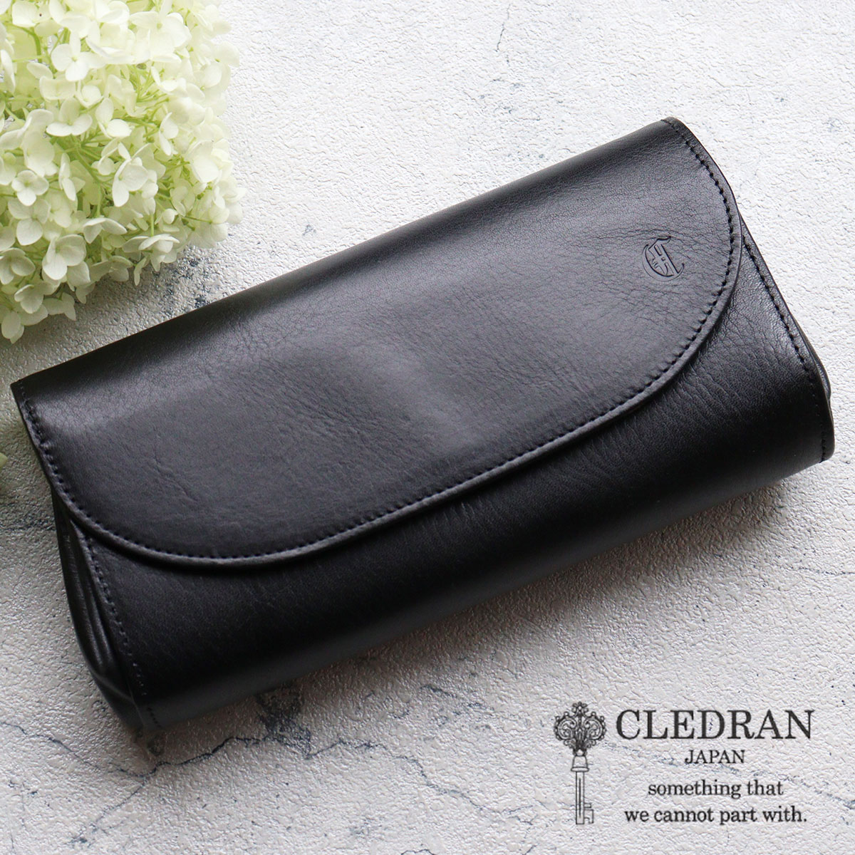 CLEDRAN かぶせ長財布 クレドラン TRONC トロン FLAP WALLET 本