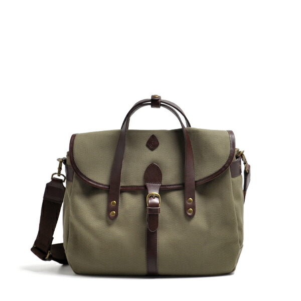 CLEDRAN 2WAYバッグ コットン×レザー フラップ クレドラン GRAN