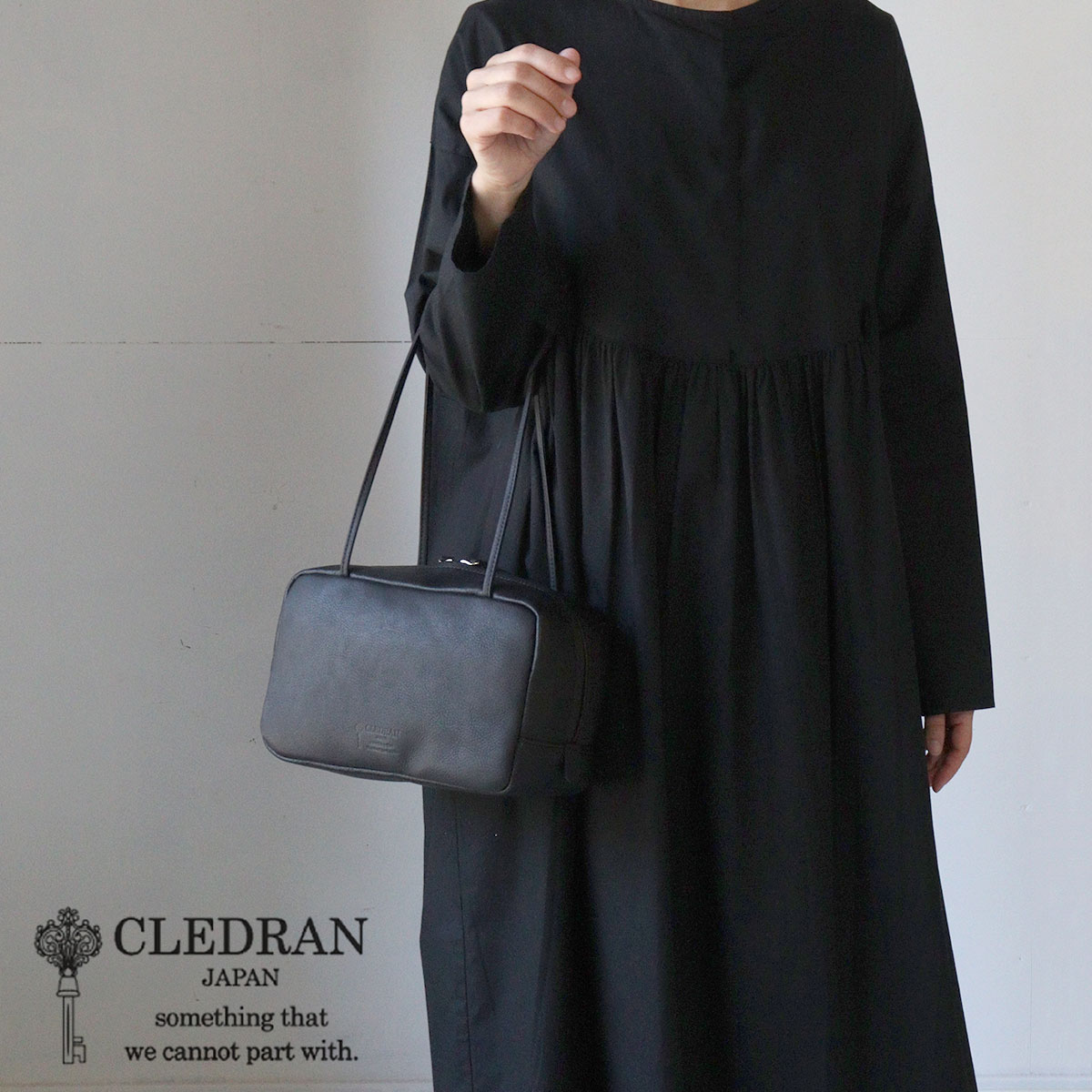 CLEDRAN（クレドラン） スクエアボストンバッグ NOUVE(ノーヴェ)本革