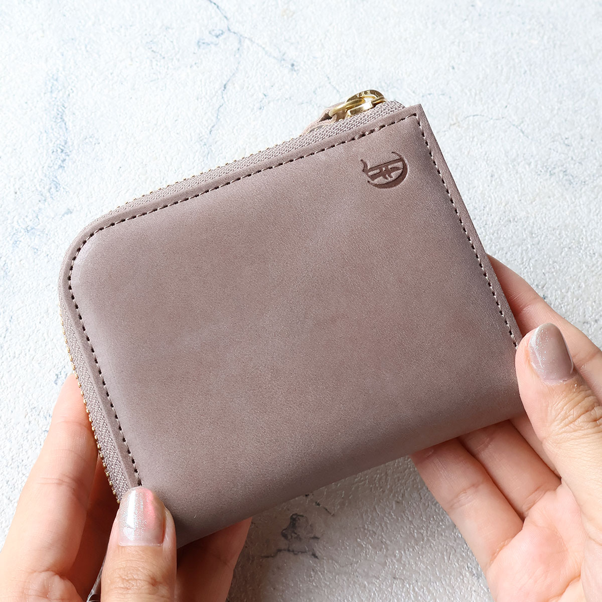 CLEDRAN（クレドラン） 二つ折り財布 シンプル L字ファスナー開閉 EPON