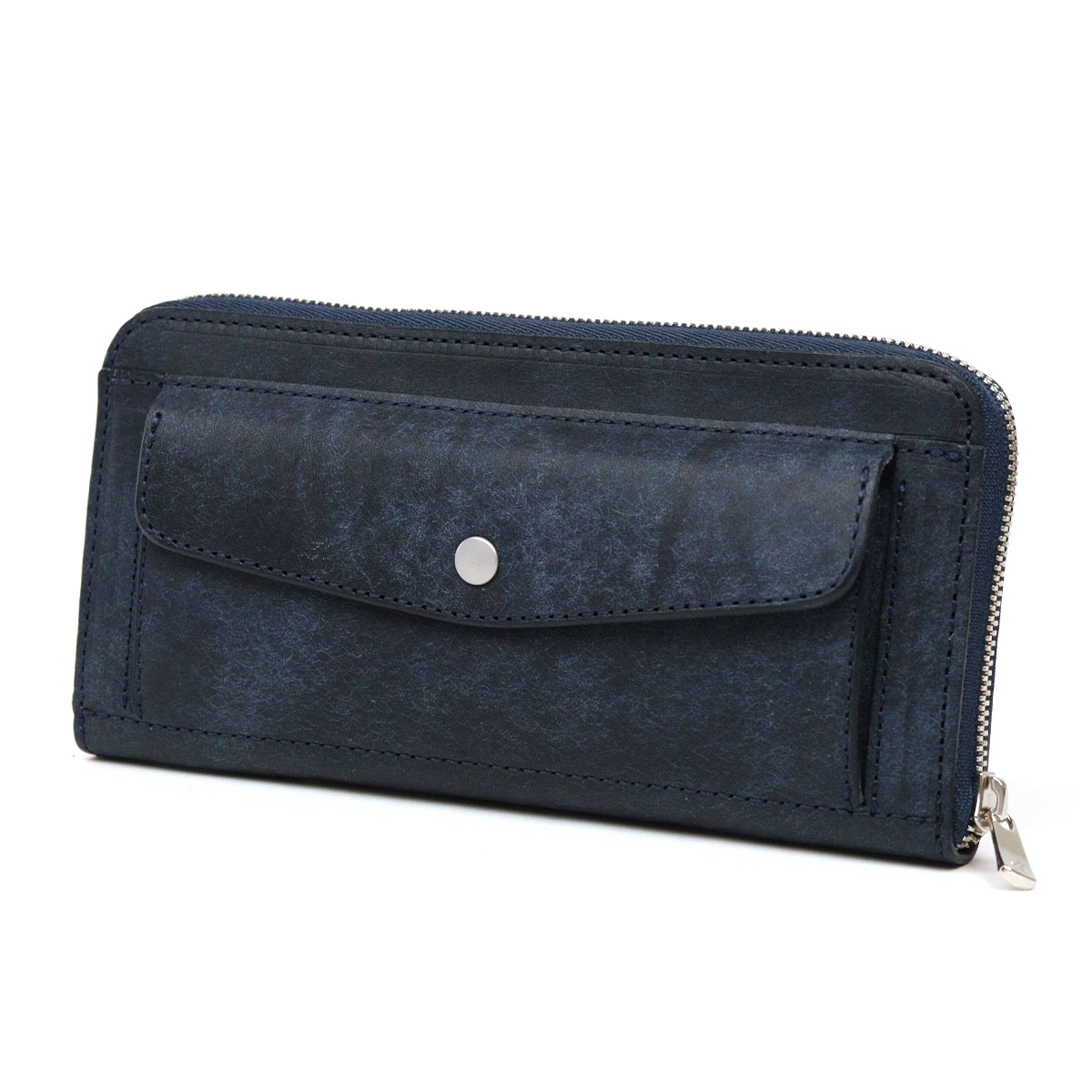 cramp（クランプ） 長財布 池之端銀革店 小さめ ラウンドファスナー