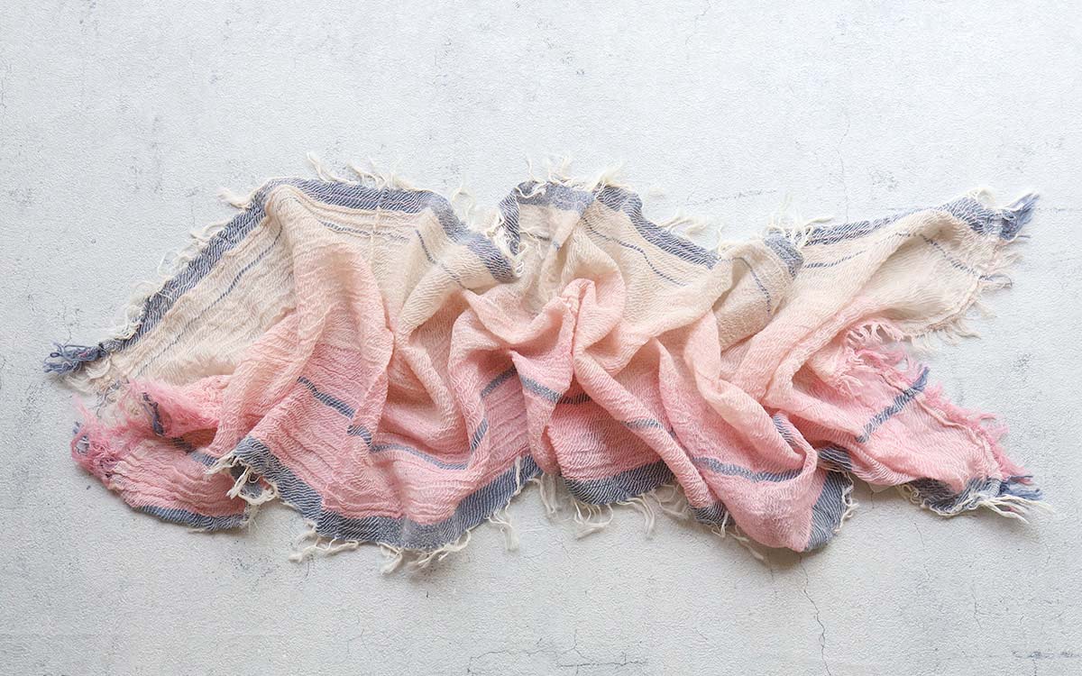 tamaki niime 播州織 コットンショールS roots shawl SMALL 44×118cm