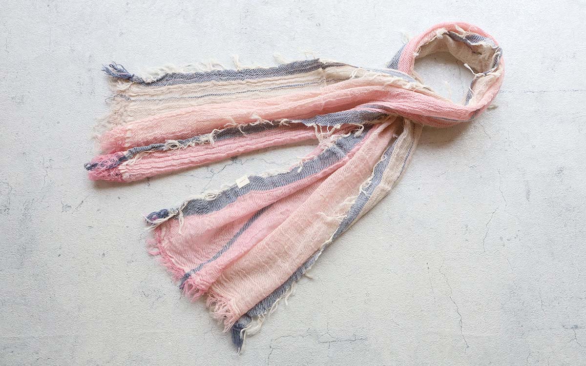 tamaki niime 播州織 コットンショールS roots shawl SMALL 44×118cm