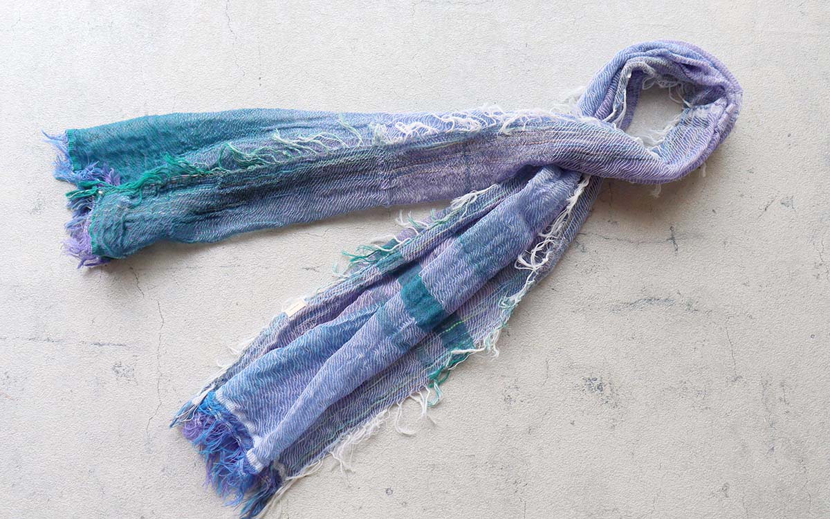 播州織 コットンショールS roots shawl SMALL 44×118cm tamaki niime 
