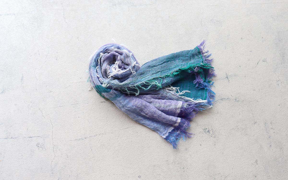 播州織 コットンショールS roots shawl SMALL 44×118cm tamaki niime 