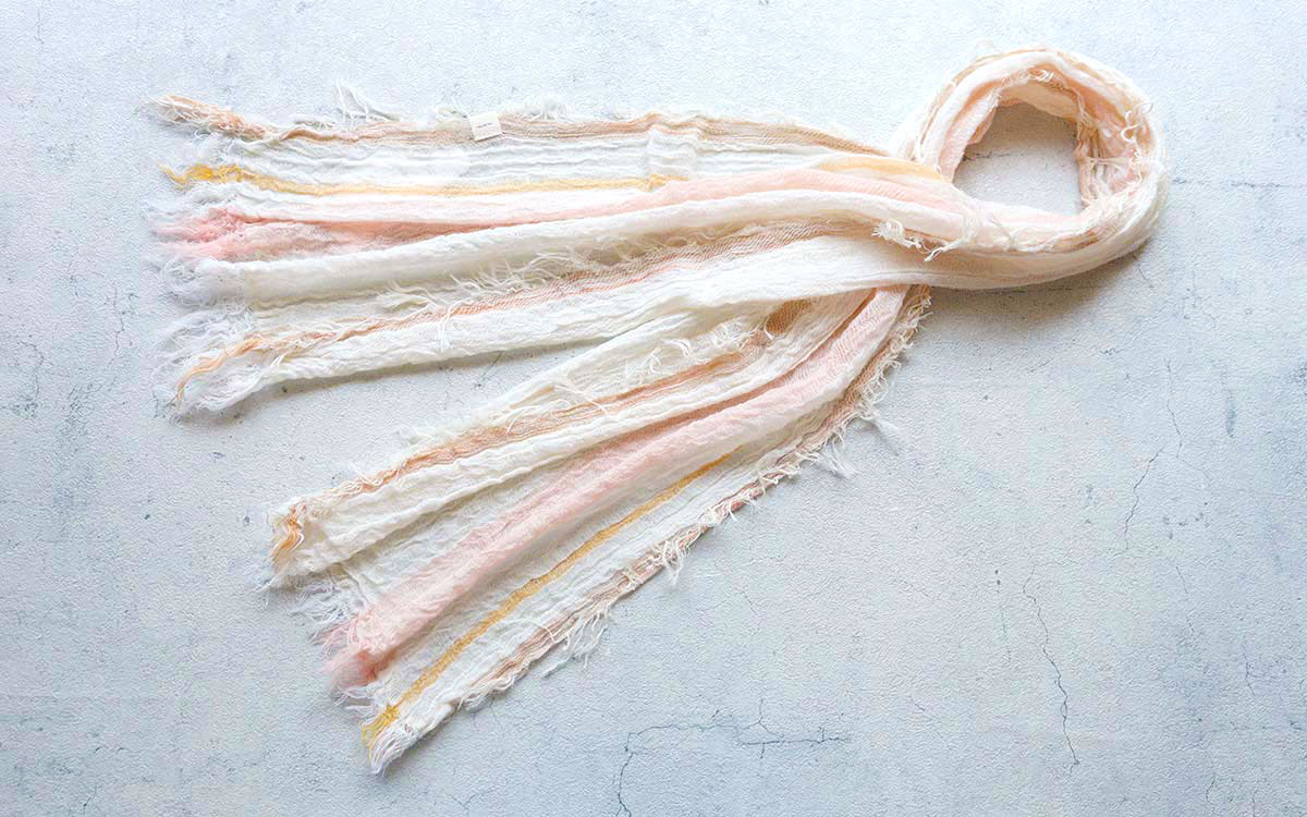 tamaki niime 播州織 コットンショールS roots shawl SMALL 44×118cm