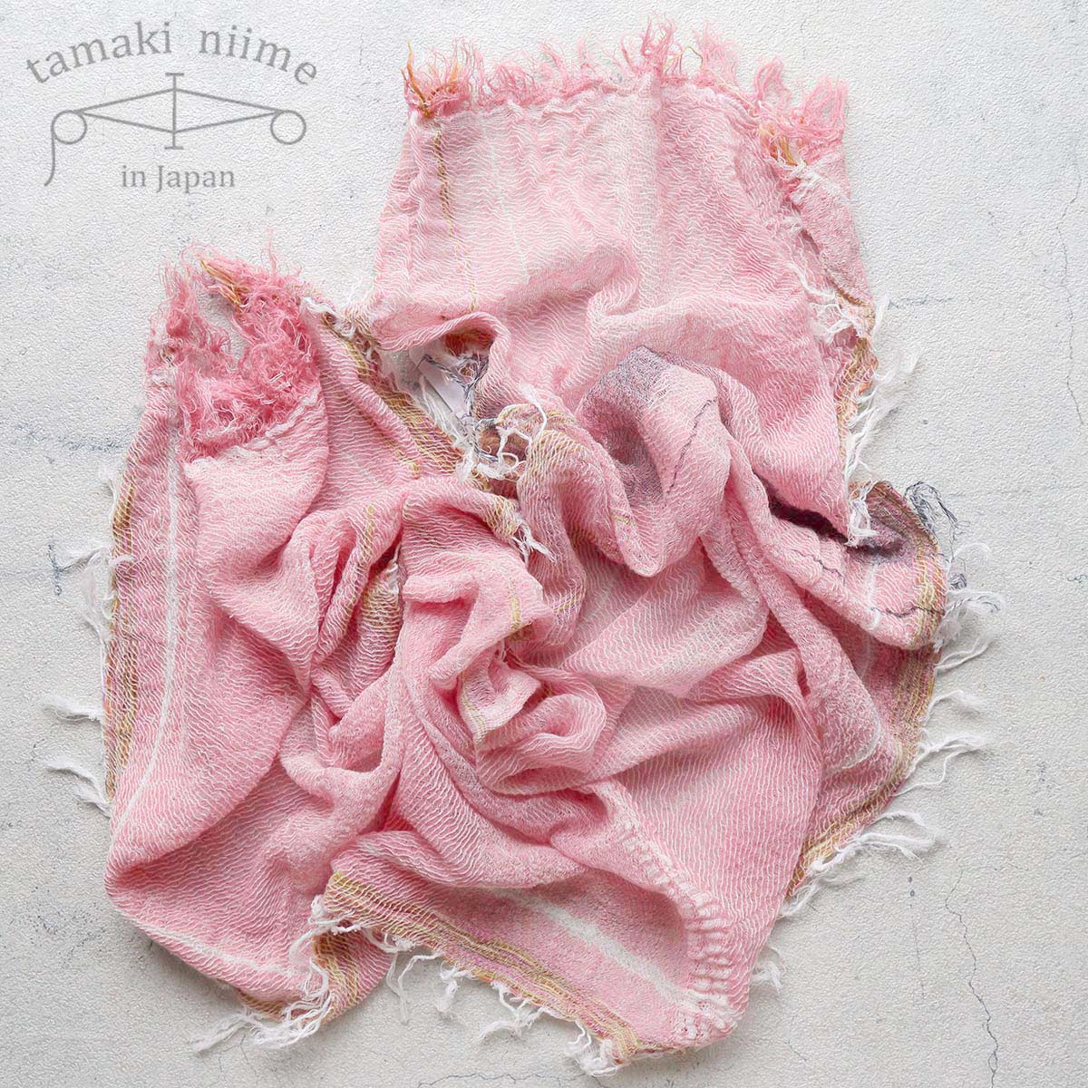 tamaki niime 播州織 コットンショールS roots shawl SMALL 44×118cm