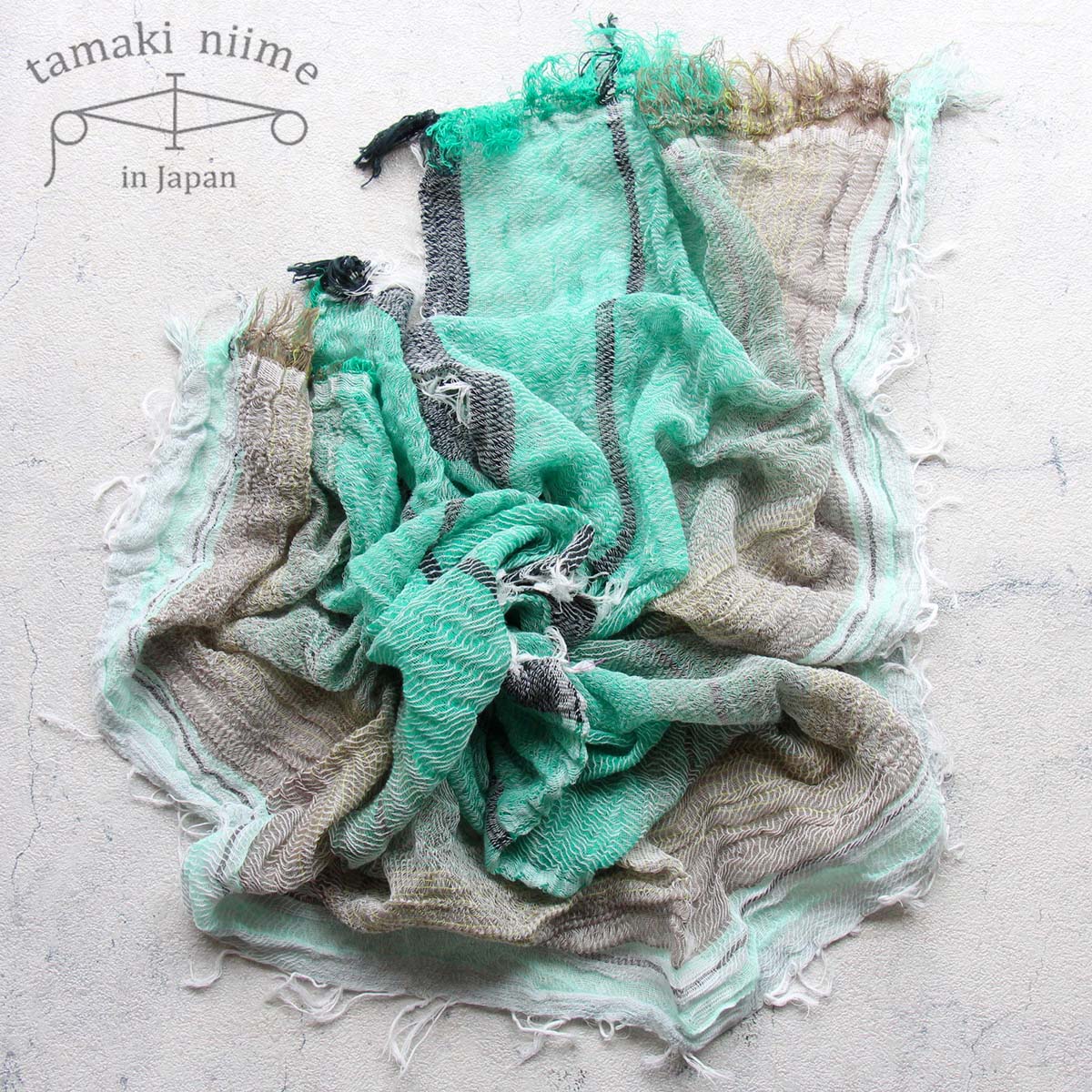 tamaki niime 播州織 コットンショールS roots shawl SMALL 44