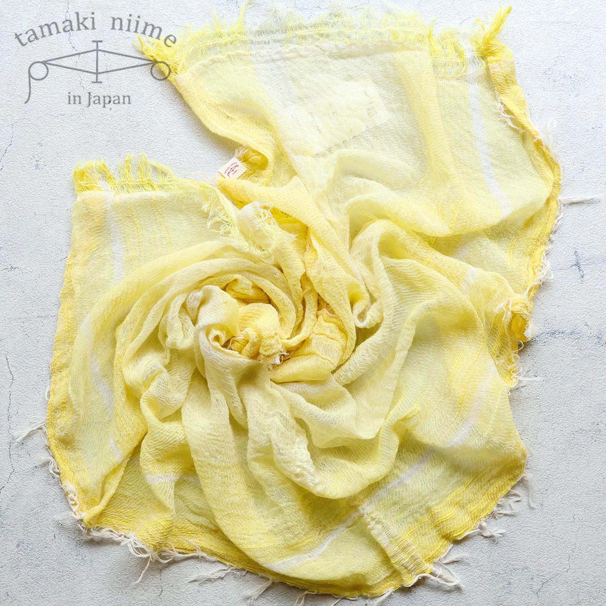 tamaki niime 播州織 コットンショールS roots shawl SMALL 44×118cm