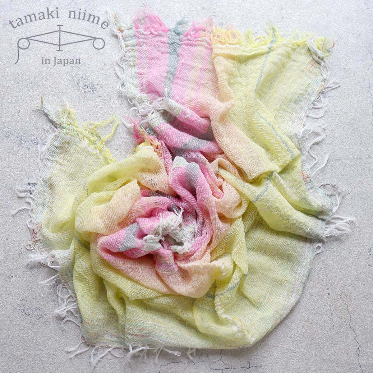 tamaki niime 播州織 コットンショールS roots shawl SMALL 44