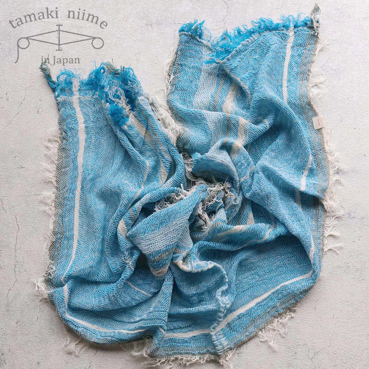 tamaki niime 播州織 コットンショールS roots shawl SMALL 44×118cm