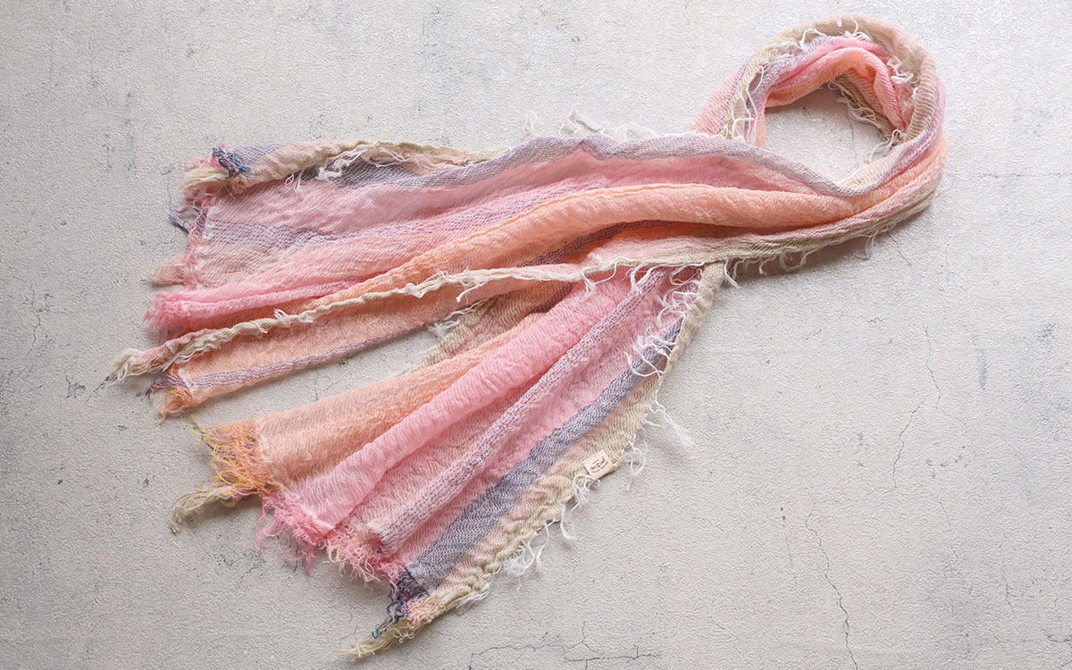 tamaki niime 播州織 コットンショールS roots shawl SMALL 44×118cm