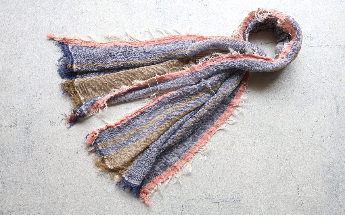 tamaki niime 播州織 コットンショールS roots shawl SMALL 44×118cm