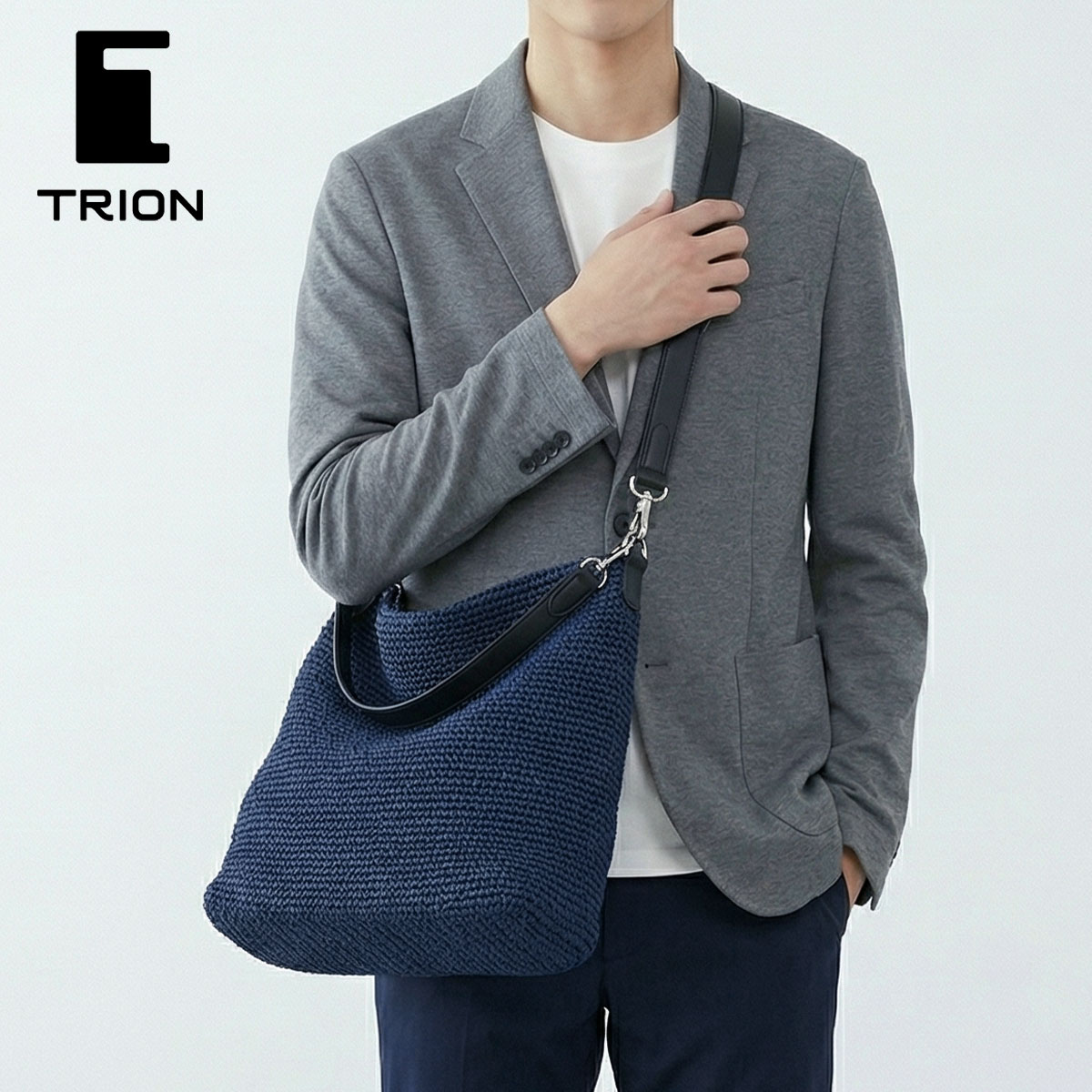 TRION（トライオン） バスケット2wayショルダー 本革 A4 かごバック
