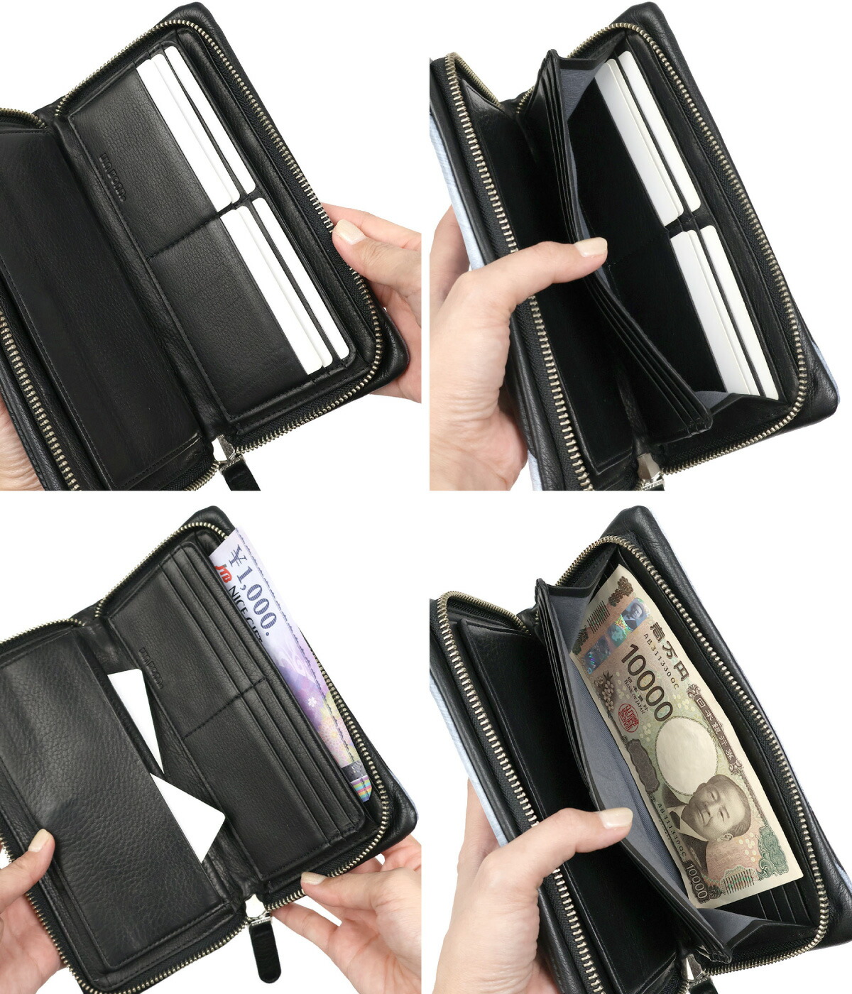 VIADOAN（ヴィアドアン） ラウンドファスナー長財布 ボックス型小銭