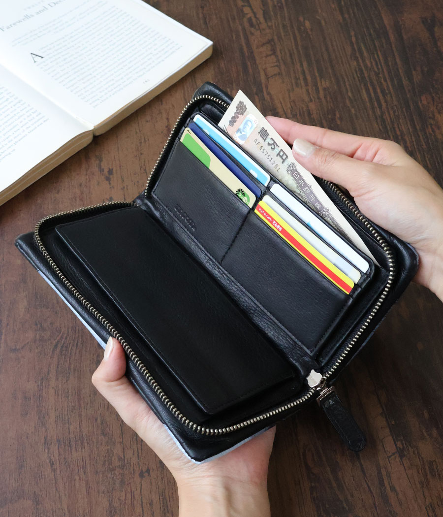 VIADOAN（ヴィアドアン） ラウンドファスナー長財布 ボックス型小銭