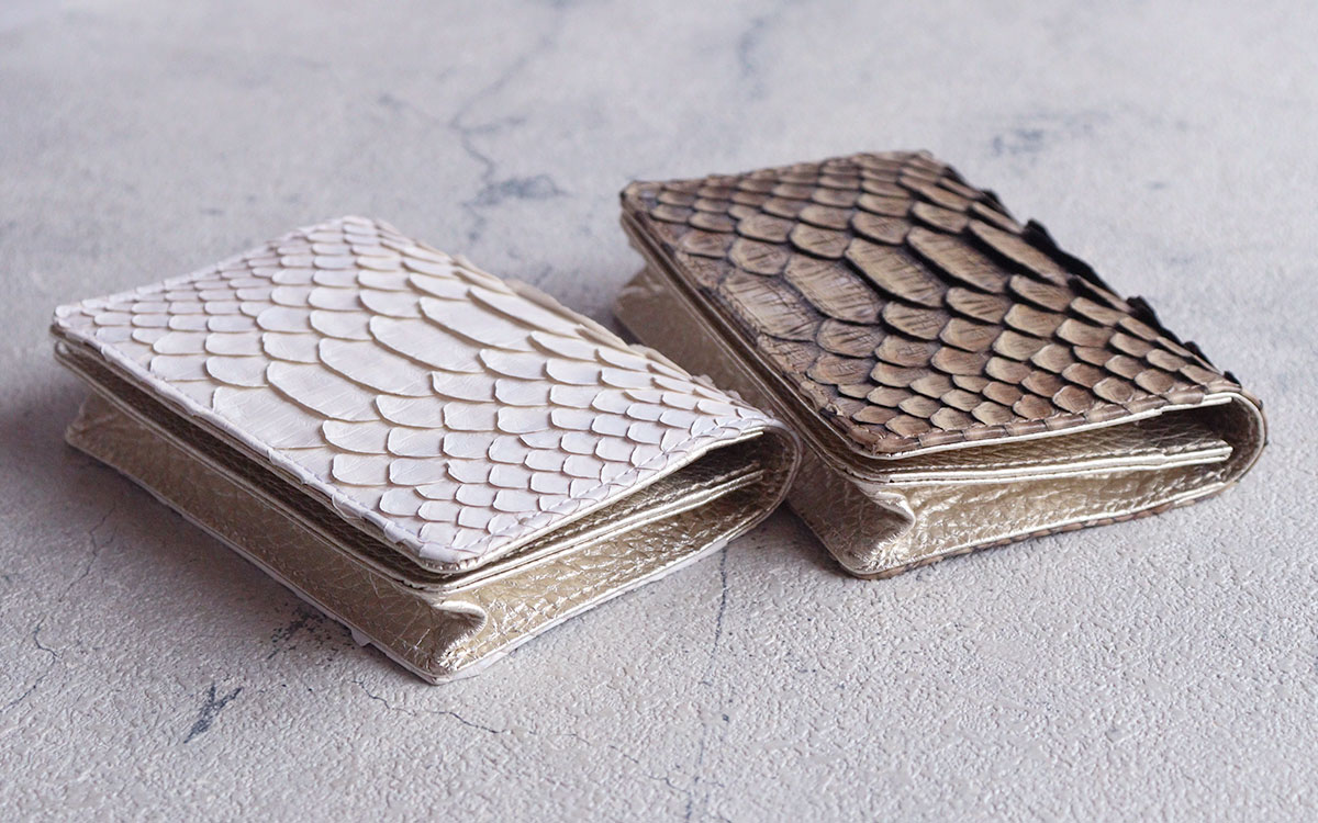 名刺入れ カードケース ヘビ革 ダイヤモンドパイソン VIA DOAN