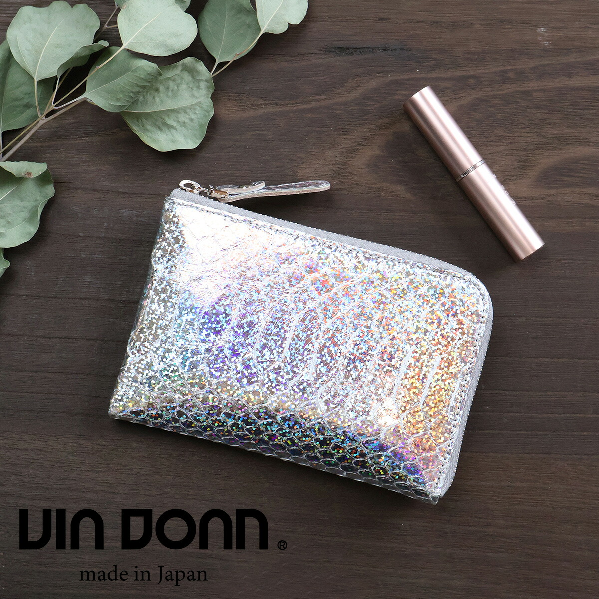 未使用級✨　VIA DOAN　ショルダーウォレット　2way　パイソン　大容量 VIADOAN（ヴィアドアン） コンパクト財布 L字ファスナー 薄型 ミニ財布