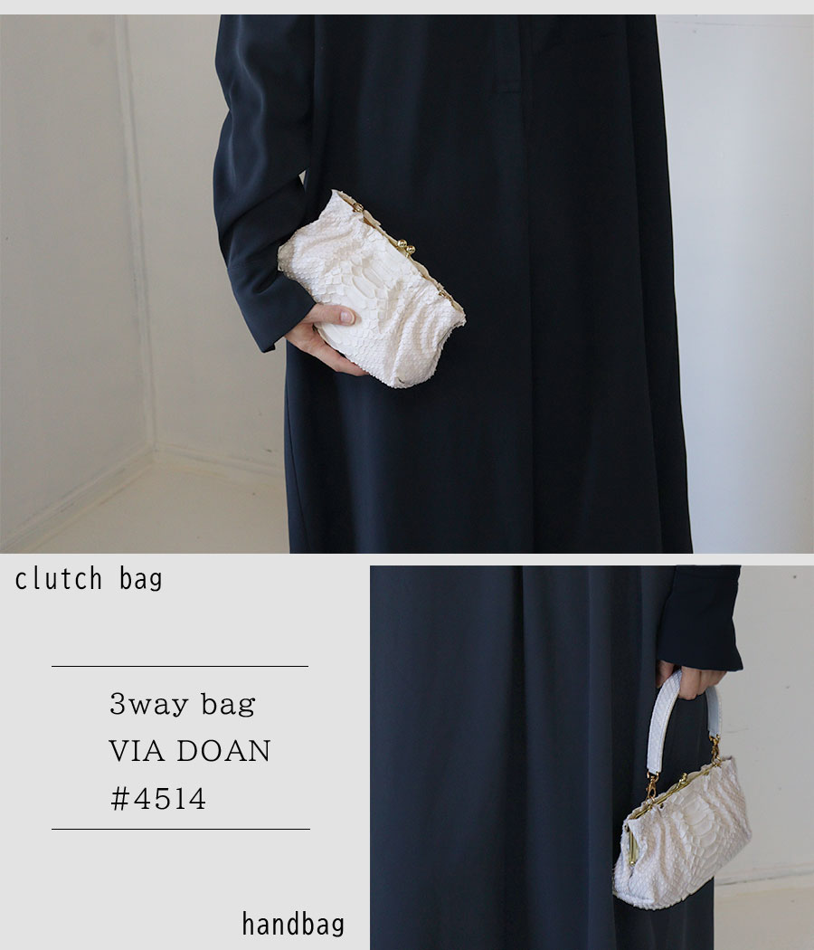 VIADOAN（ヴィアドアン） 3WAYバッグ クラッチ ハンドバッグ ミニ