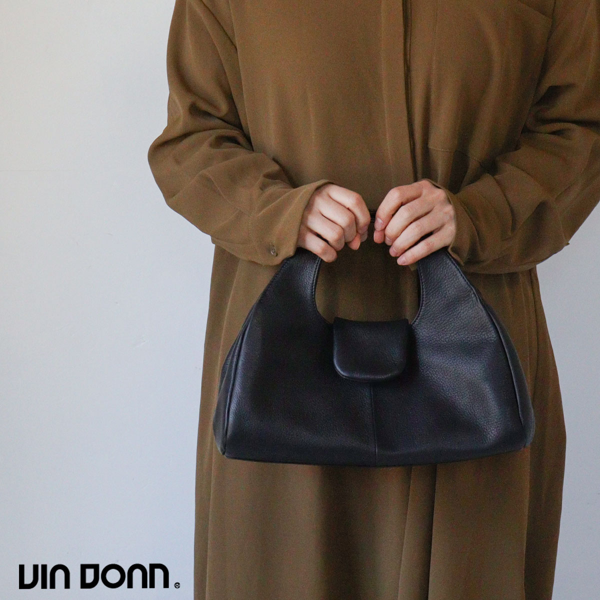 ジルダ ハンドバッグ 手提げバッグ 扇形 VIA DOAN(ヴィアドアン)ZILDA