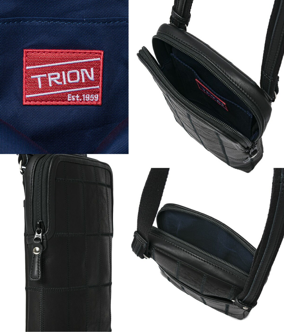 ミニショルダーバッグ グラブレザー TRION トライオン パネル
