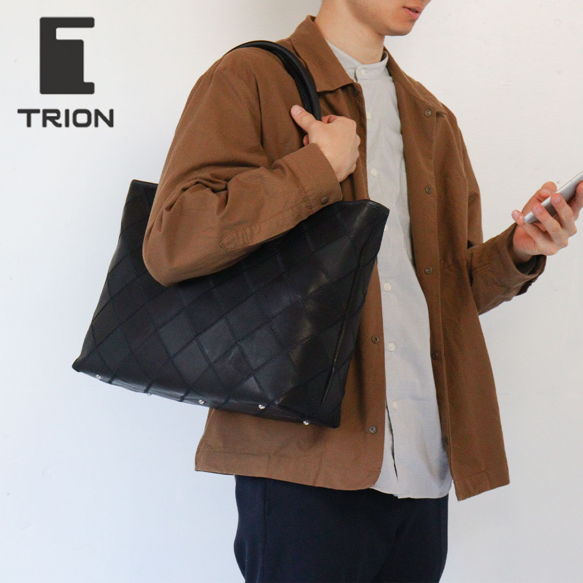 トートバッグ 本革 TRION トライオン グラブレザー DPC274 A4 