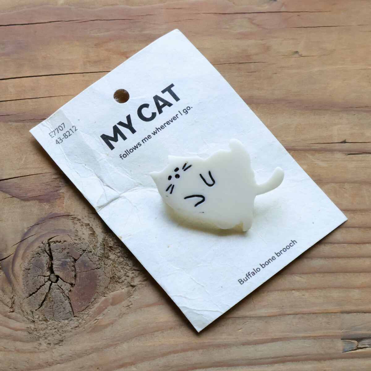 EARTH MADE（アースメイド） ブッファローボーン ブローチ ネコ NEKO