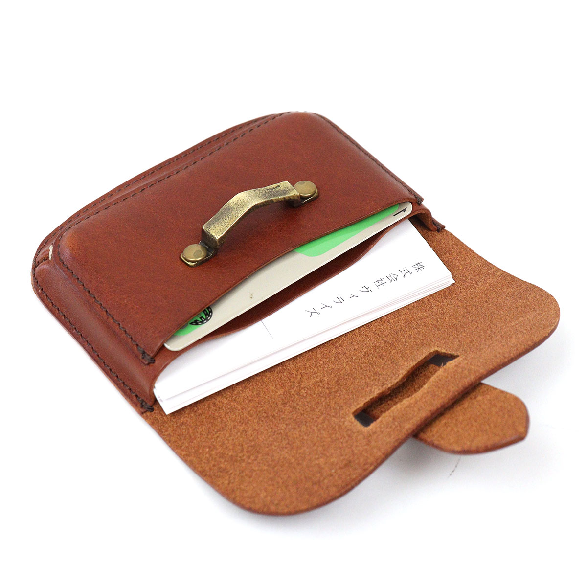 CRAMP 池之端銀革店　HARU 真鍮　バイカーズウォレット　レザー　新品 cramp（クランプ） 名刺入れ 池之端銀革店 Haru(ハル) イタリアン