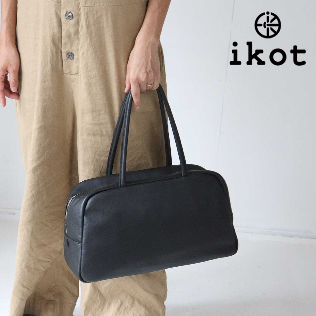 ikot（イコット） 【SALE】ボストンバッグ 横型 スクエア ソフトレザー