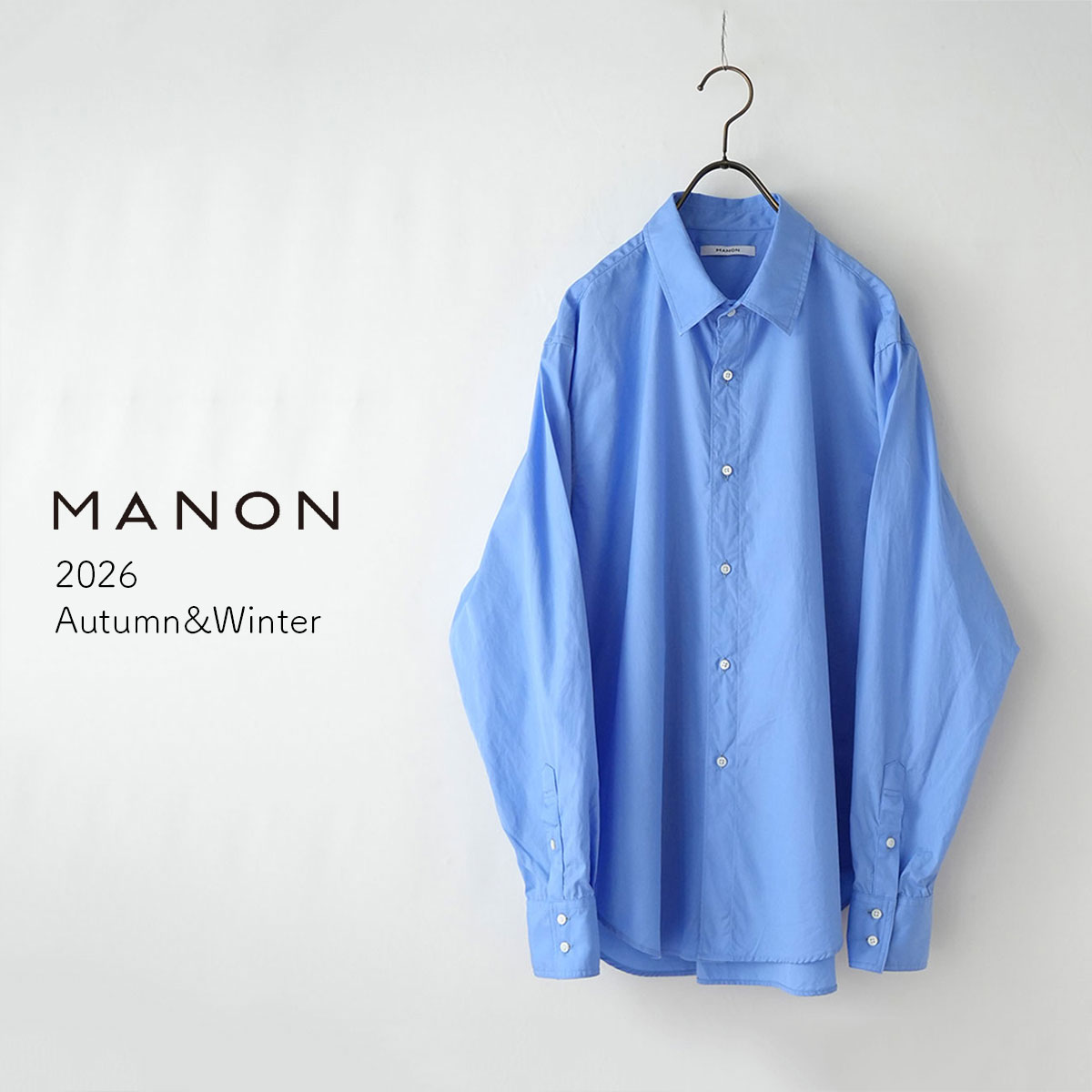 MANON（マノン） ベーシックシャツ スタンダード 長袖 ナチュラル 大人 