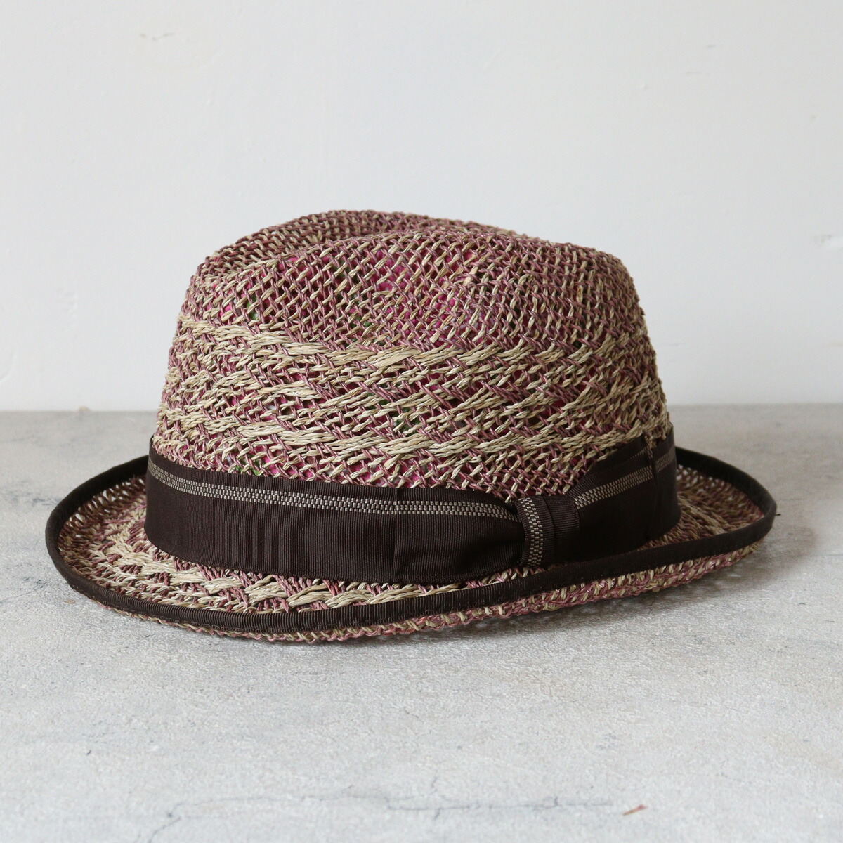 NOL（ノル） 天然草 中折れ帽 Pulin pandan dia 春夏 57.5cm 59cm 帽子