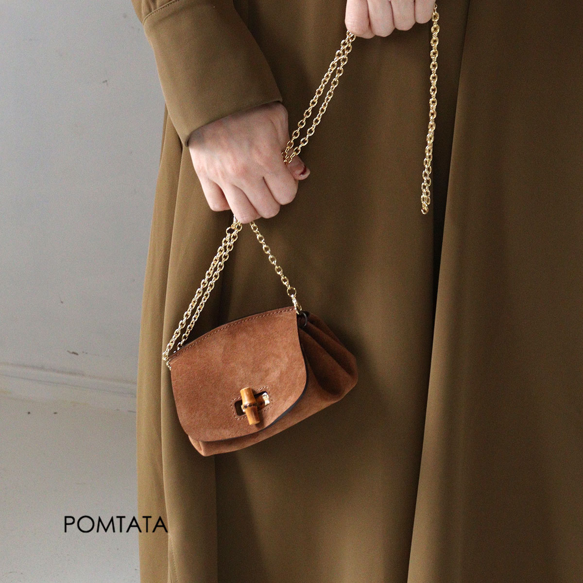 POMTATA（ポンタタ） ミニショルダー アクセサリーポーチ BAMB 本革