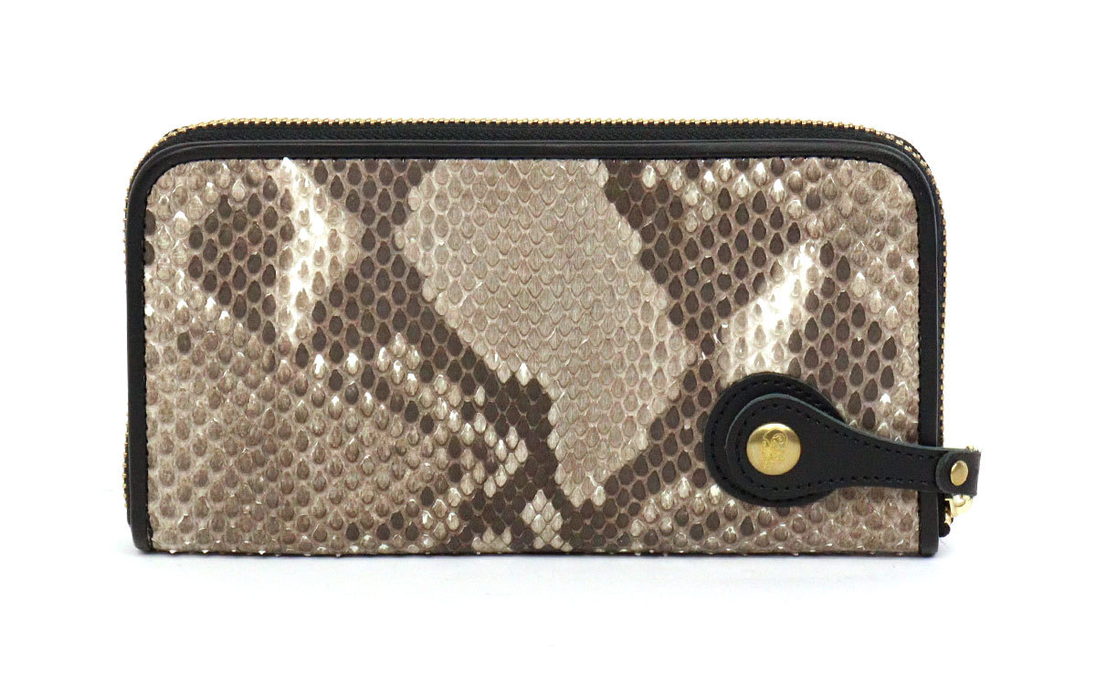 美品 robita 池之端銀革店 長財布 ロングウォレット パイソン 蛇 robita 財布 長財布 ロビタ python パイソン ヘビ革 本革