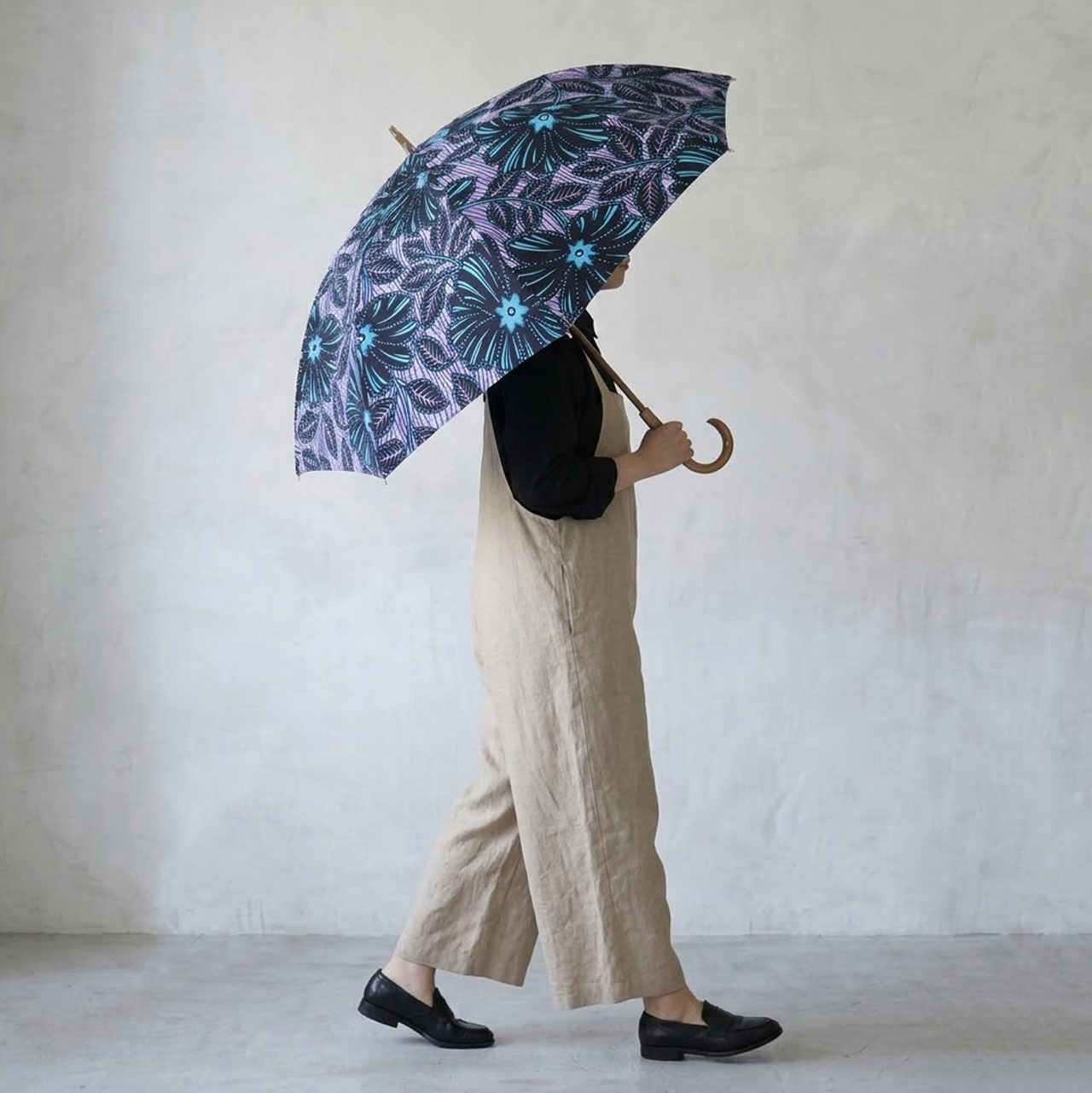アフリカンプリント　傘　晴雨兼用 アフリカンプリントの 晴雨兼用パラソル 47cm 和装 長傘 雨傘 日傘