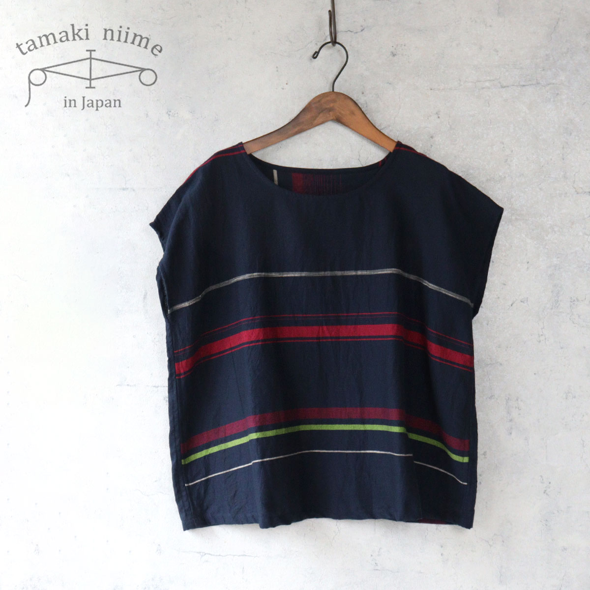 tamaki niime Tシャツ 播州織 コットン suton-T SHORT 全て一点