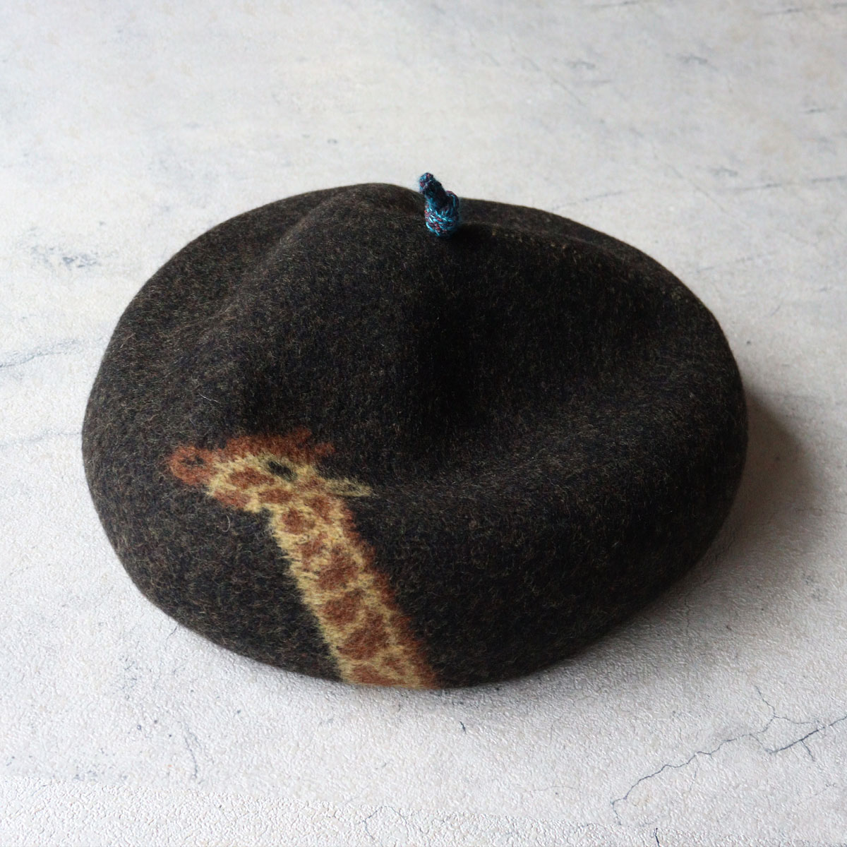 ベレー帽 キリン tuduri(ツヅリ) ウール WOOL フリーサイズ サイズ調整機能付き レディース ギフト 帽子 秋冬 可愛い 動物 ジラフ 送料無料 TU-S-2409104 |  | 01
