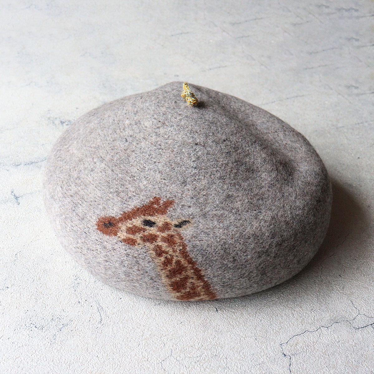 ベレー帽 キリン tuduri(ツヅリ) ウール WOOL フリーサイズ サイズ調整機能付き レディース ギフト 帽子 秋冬 可愛い 動物 ジラフ 送料無料 TU-S-2409104 |  | 03