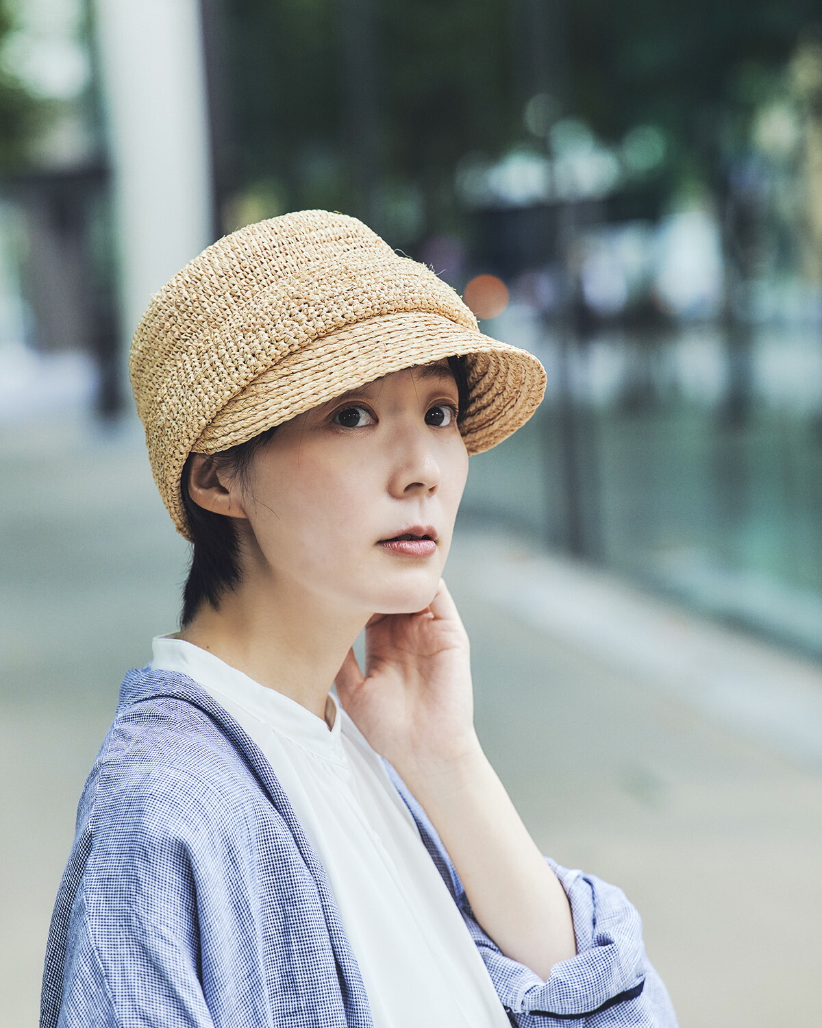 田中帽子店 キャスケット 麦わら帽子 ラフィア Mimi(ミミ) レディース