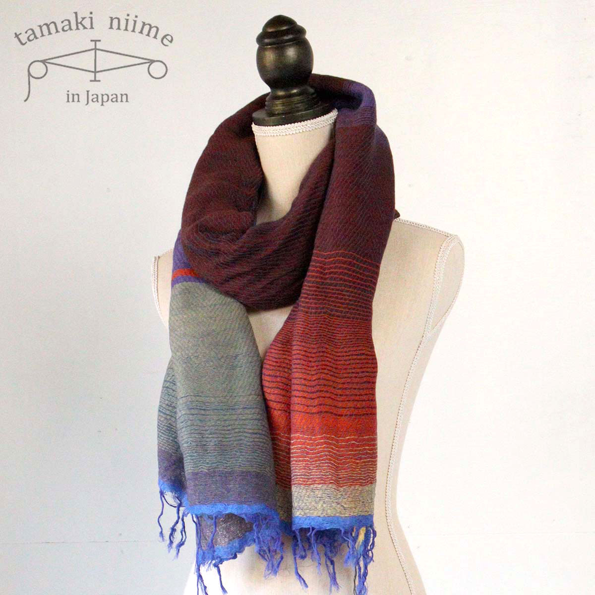 Tamaki niime ショールmiddle cotton tamaki niime roots shawl MIDDLE（cotton） TIGRE BROCANTE