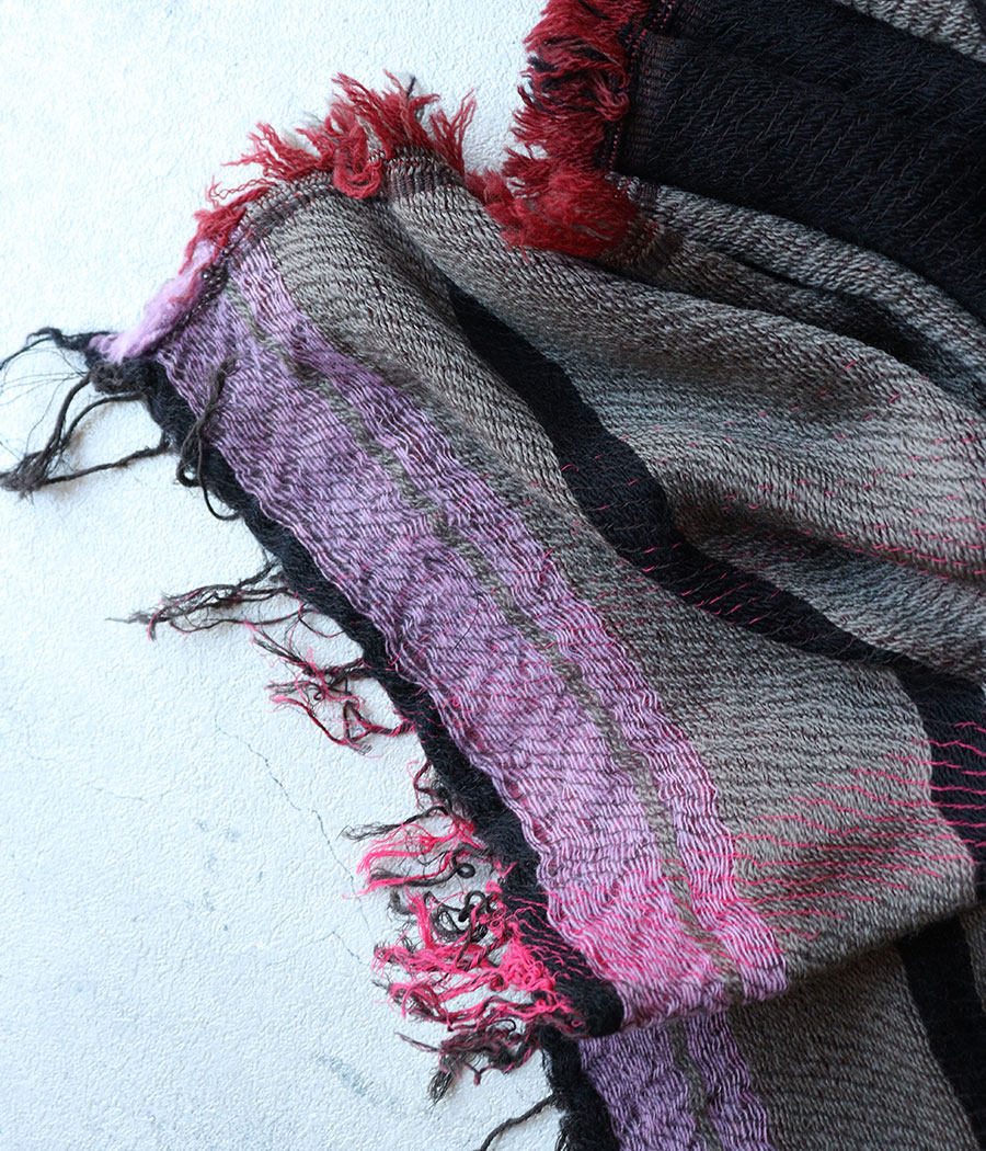tamaki niime 播州織 ウールコットンショールS roots shawl SMALL 55
