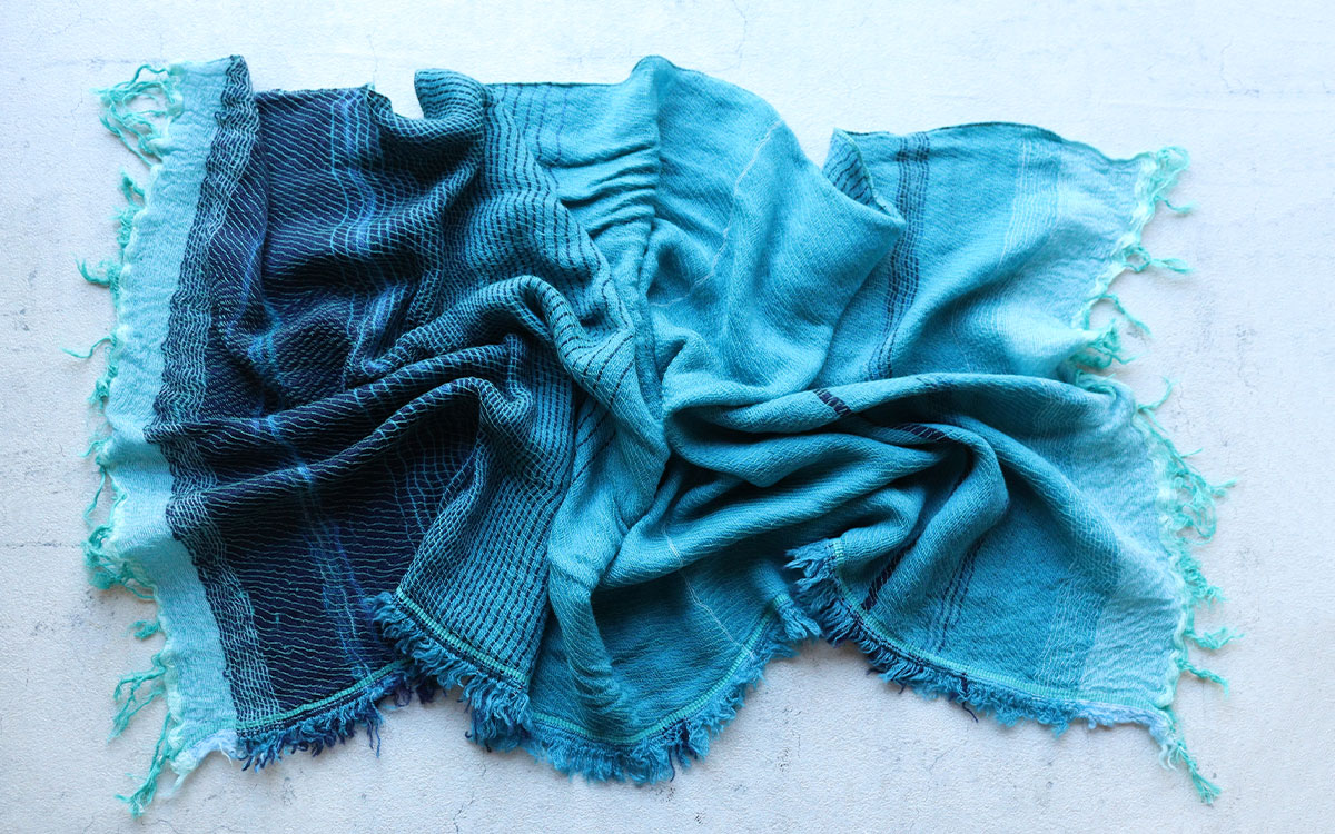 tamaki niime 播州織 ウールコットンショールS roots shawl SMALL 55