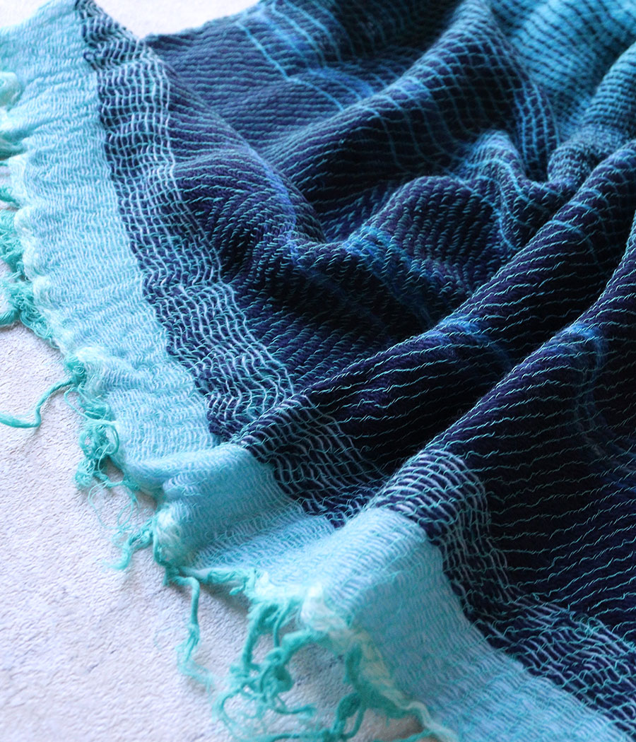 tamaki niime 播州織 ウールコットンショールS roots shawl SMALL 55