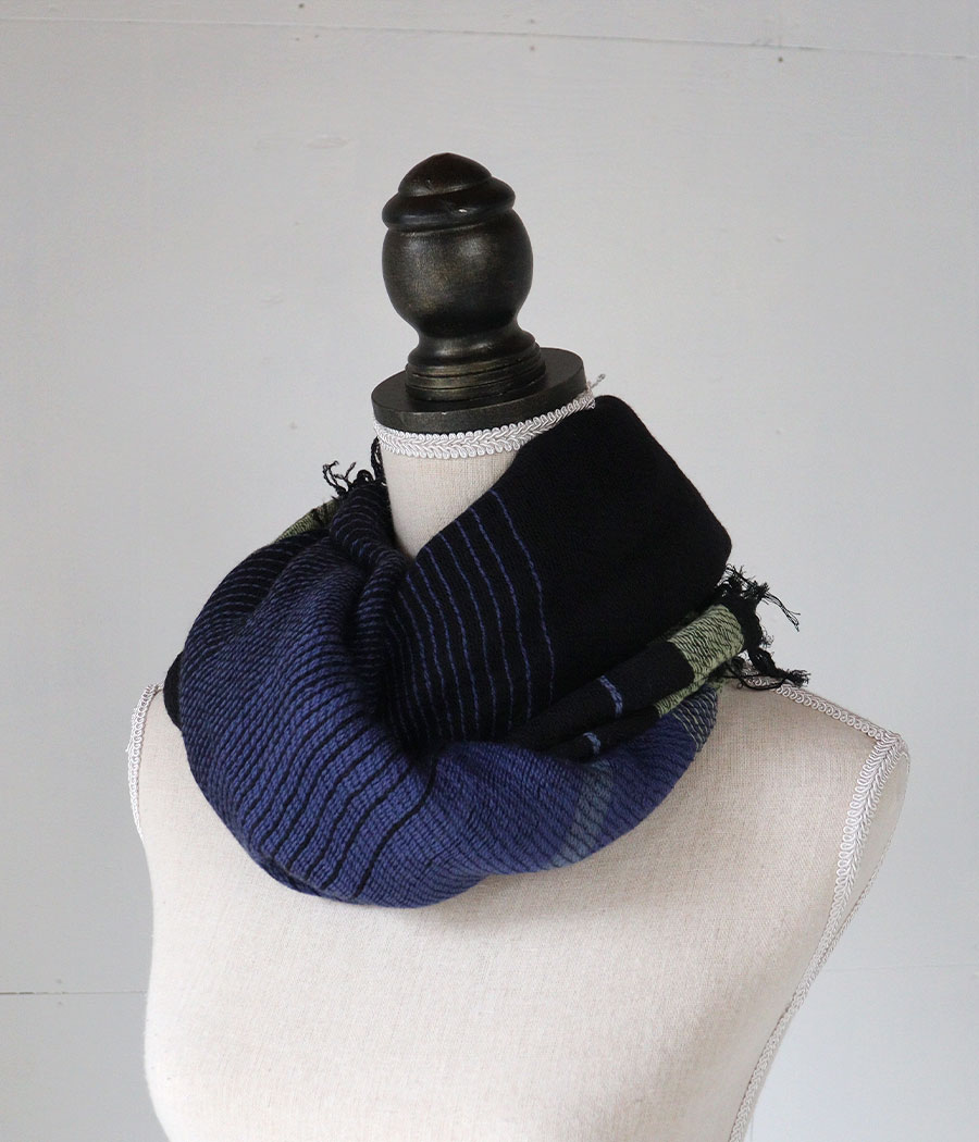 tamaki niime 播州織 ウールコットンショールS roots shawl SMALL 55
